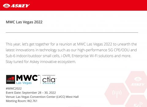 MWC Las Vegas 2022 邀請您