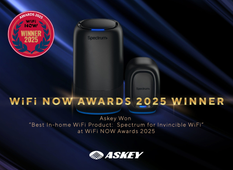 由亞旭研發的 Spectrum Invincible WiFi 在 2025 WiFi NOW 大獎中榮獲「最佳家用 WiFi 產品」獎項